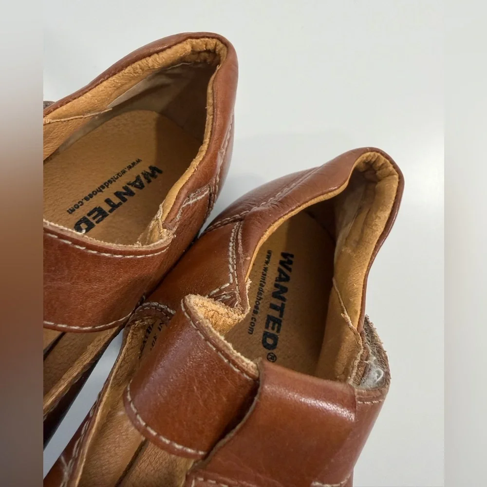WANTED Vintage 90s Brown Leather Mary Jane Comfort‎ Shoe 8.5